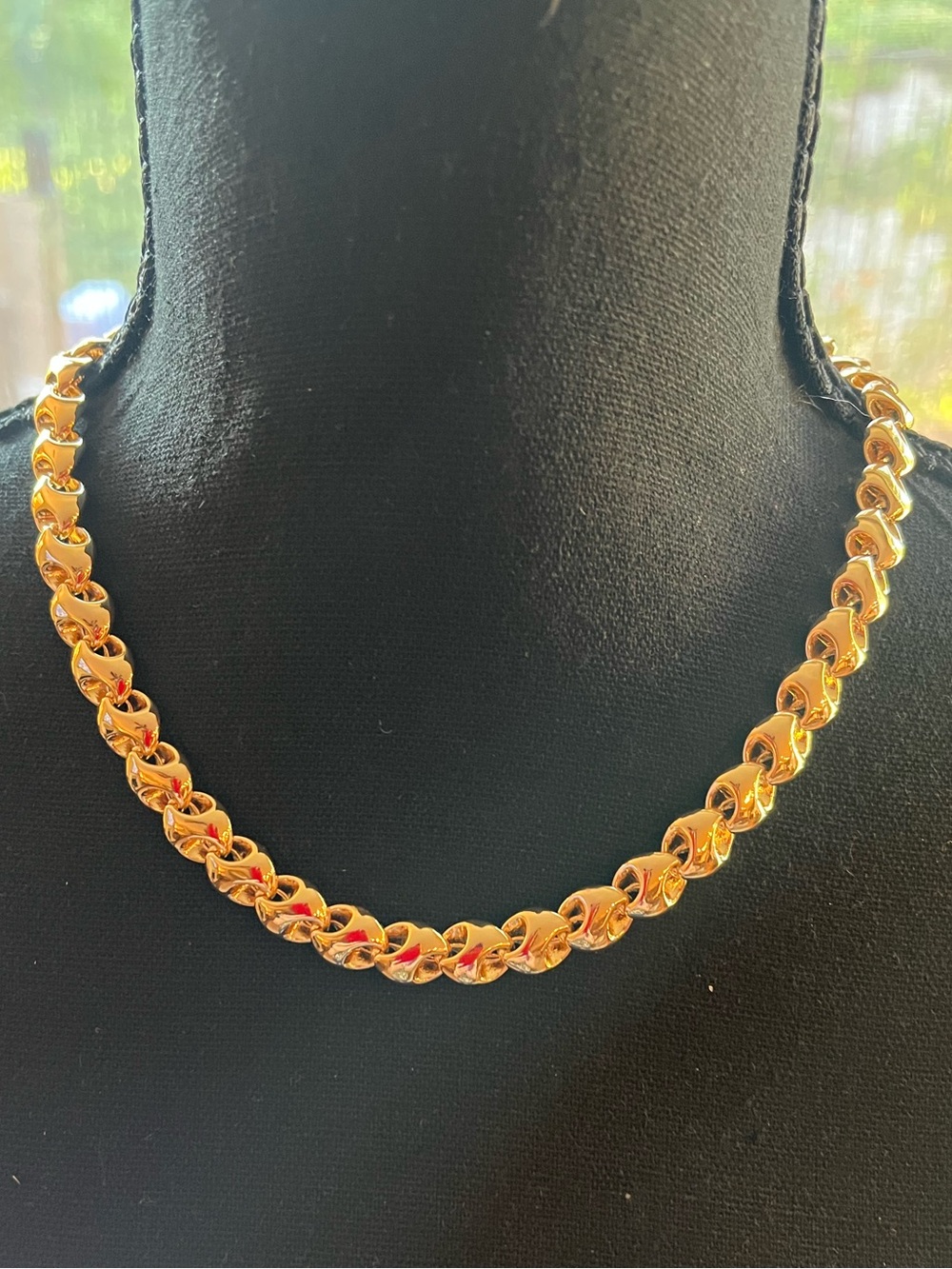 Statement Necklace in Polished Gold Interlock Link - Picture 5 of 5